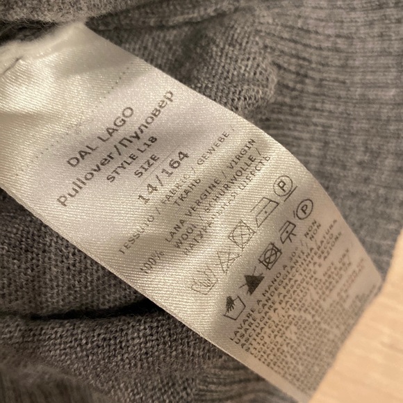 DAL LAGO Italian soft thin merino wool stretch grey sweater - Picture 6 of 9